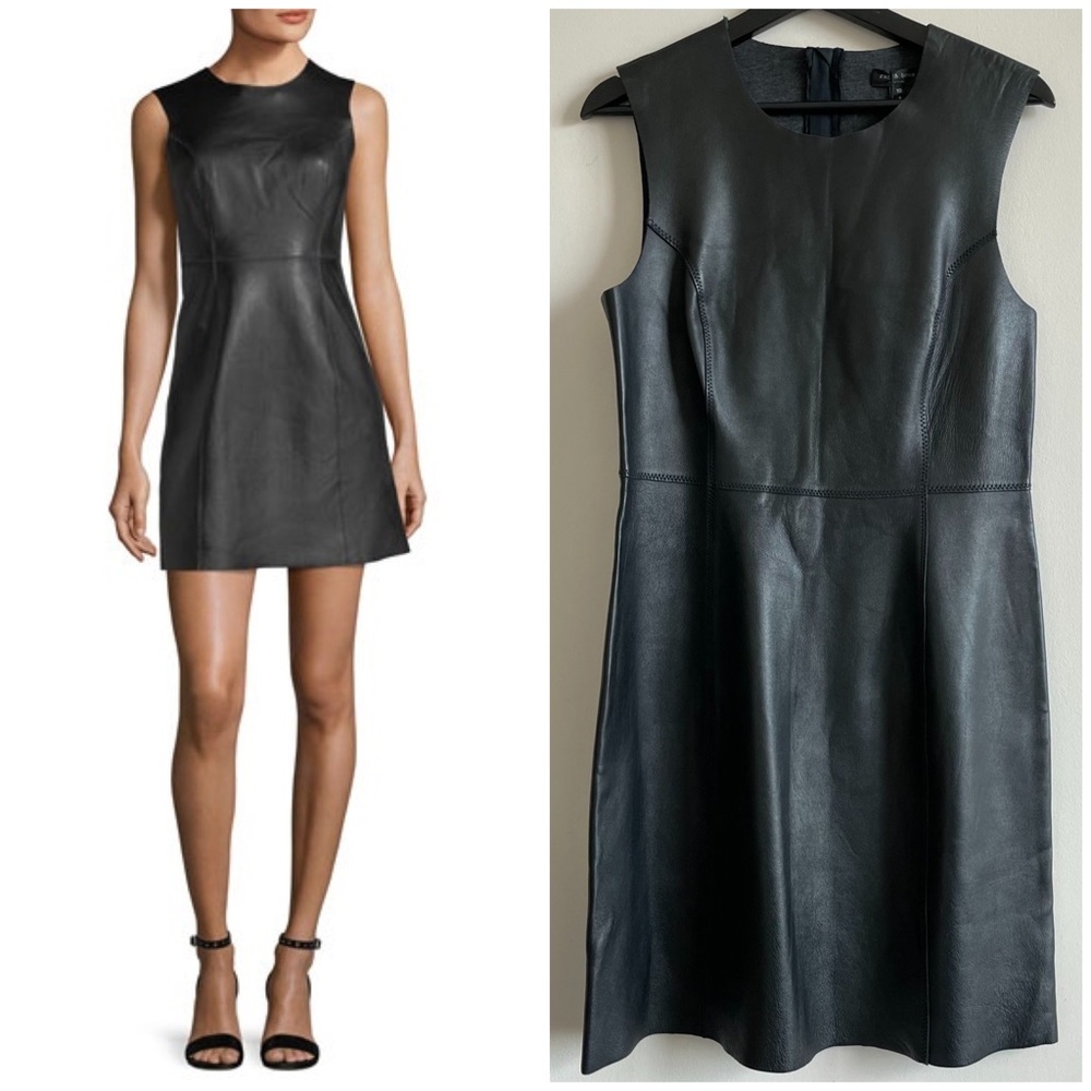 Rag & Bone Loxley Sleeveless Lamb Leather Dress